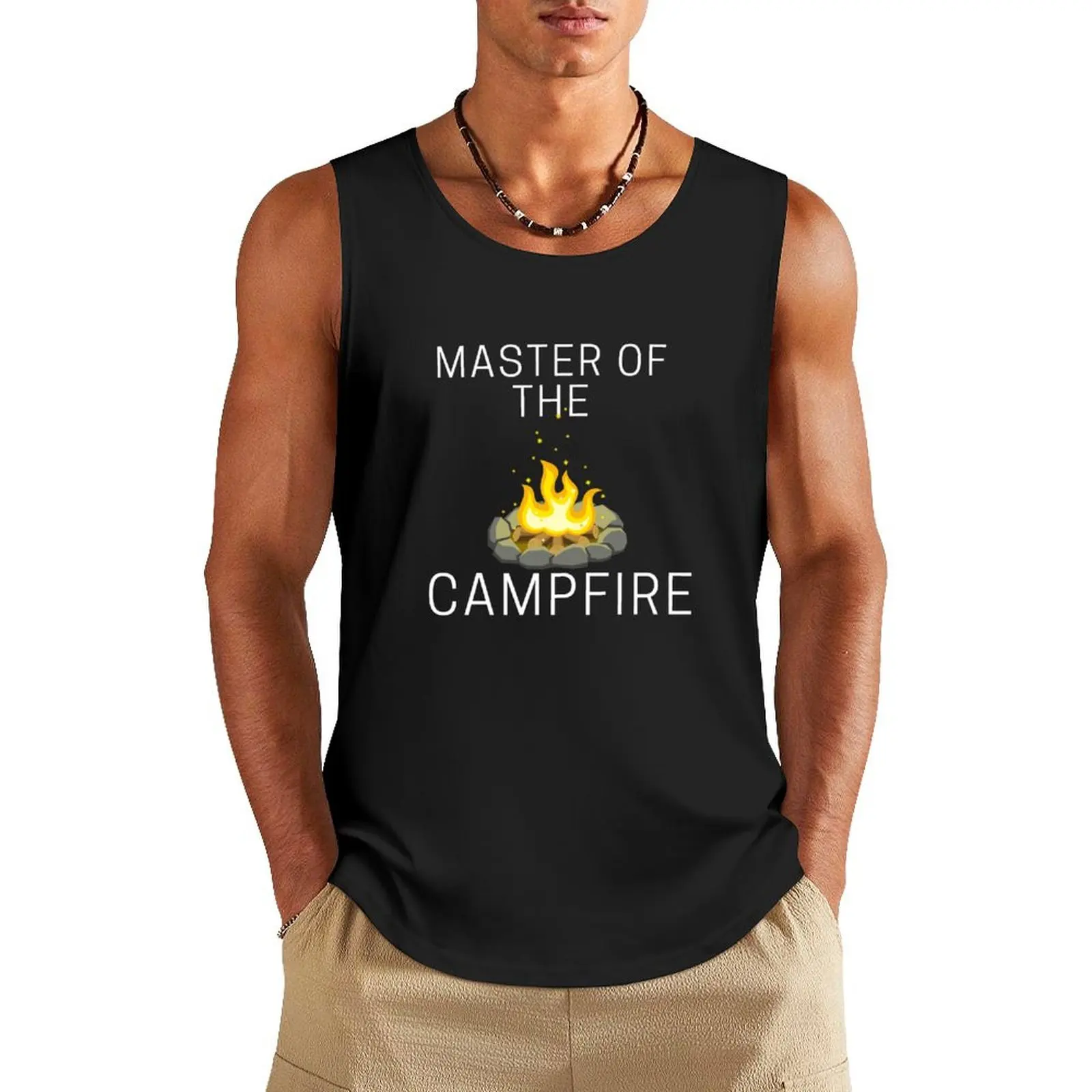 Master Of The Campfire Tank Top t-shirts man man vest Men's summer vest T-shirt man