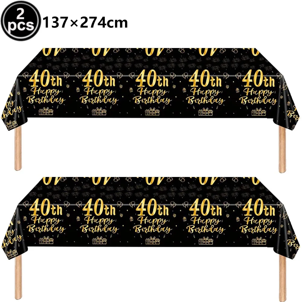 40e verjaardag wervelingen streamers hangende wervelingen gelukkige verjaardag banner zwart goud 40 jaar oude verjaardagsfeestje decoraties benodigdheden