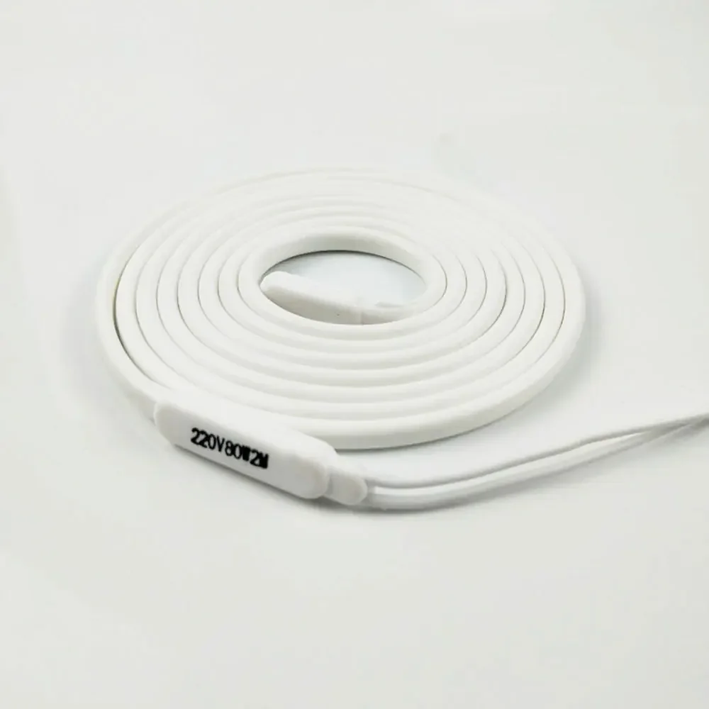 220V 1-15 Meters 40W Per Meter White Waterproof Silicone Rubber Insulated Heater Wire For Drain-pipe