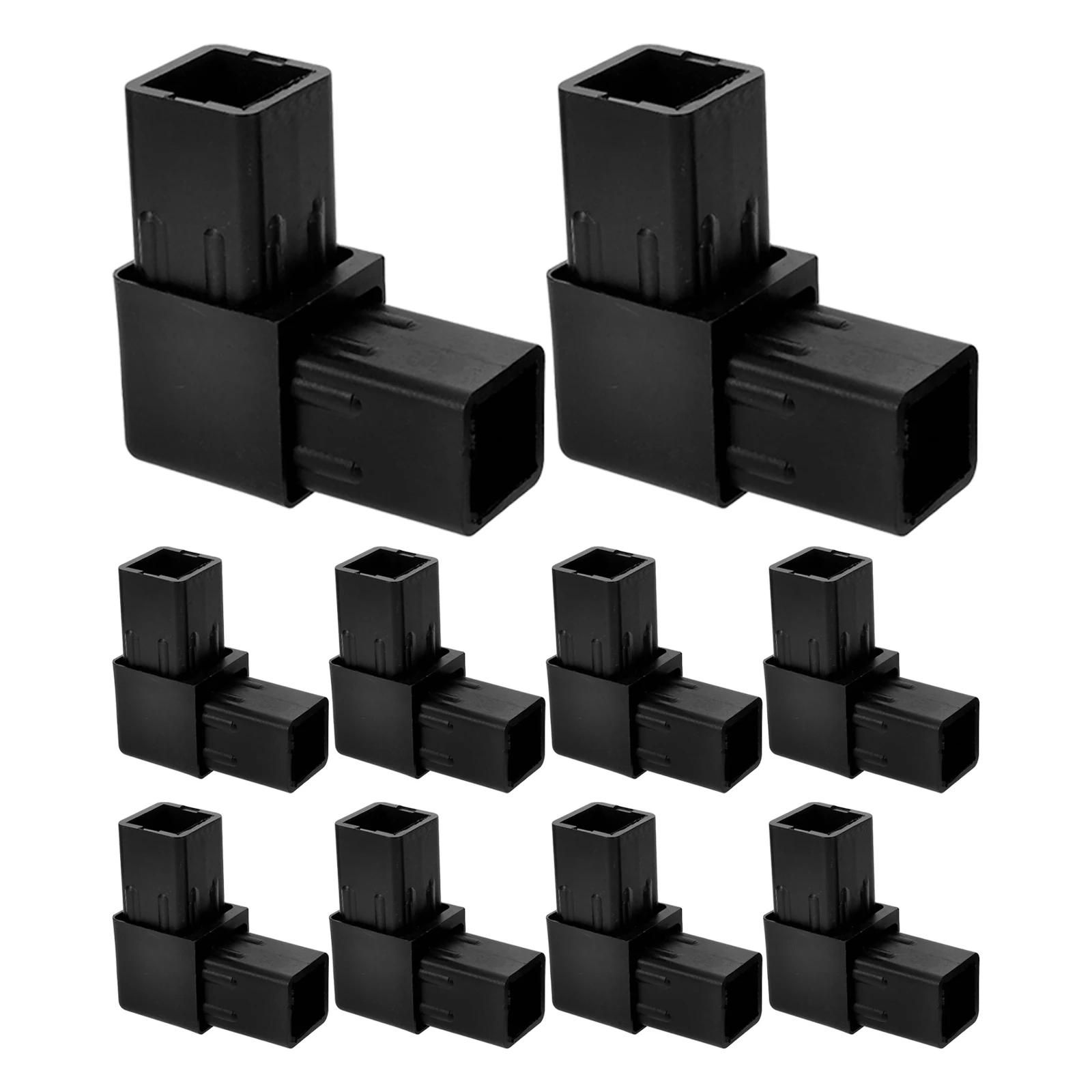 10 Pcs 25x25 Square Tube Plastic Connection Parts Durable Tubing Fittings Air Conditioner Rack Connector Adapter Joint