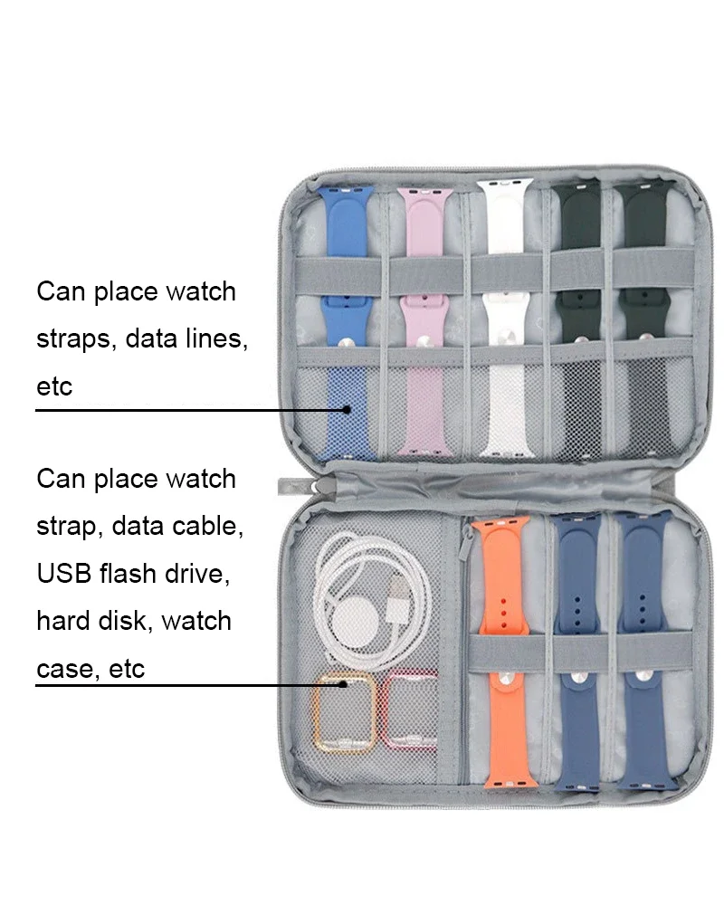 watchband box for Apple Watch strap case data cable Travel smart watch Wriststrap storage bag Box watches organizer