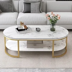 Luxury Coffee Table Modern Mesa De Centro Sala Nordic Living Room Iron White Coffe Table Center Dining Muebles Home Furniture