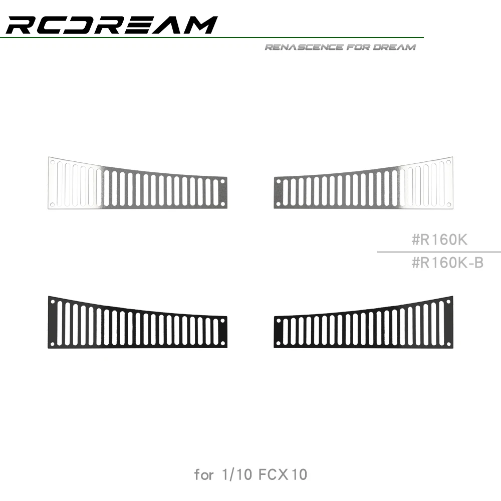 RCDream 1/10 Air Intake Grille Radiator Grid Decorative Sheets for FMS FCX10 Bonnet Upgrade Option Parts #R160K
