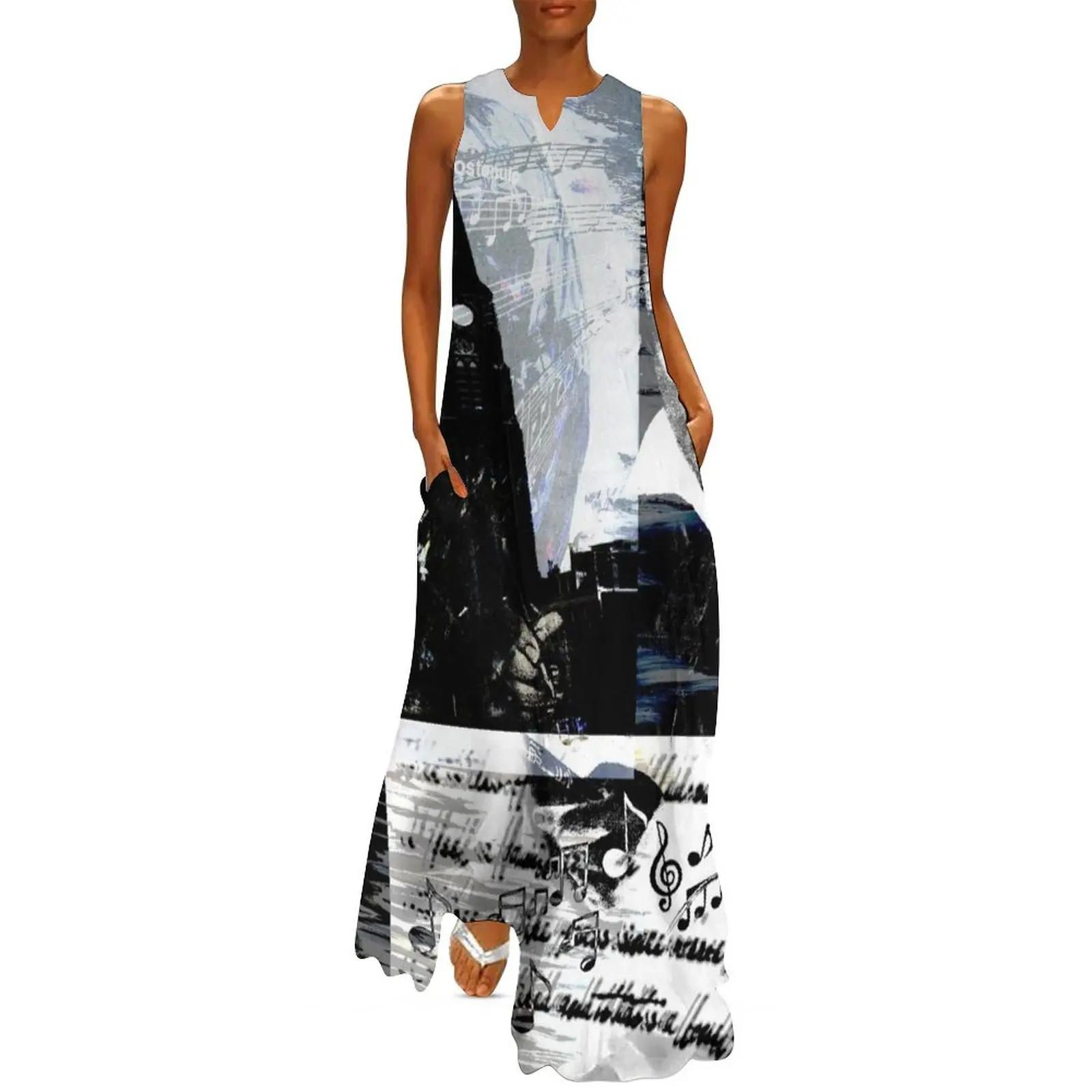 Beethoven collage Long Dress women's summer dress 2025 Women's summer dress summer 2025 women