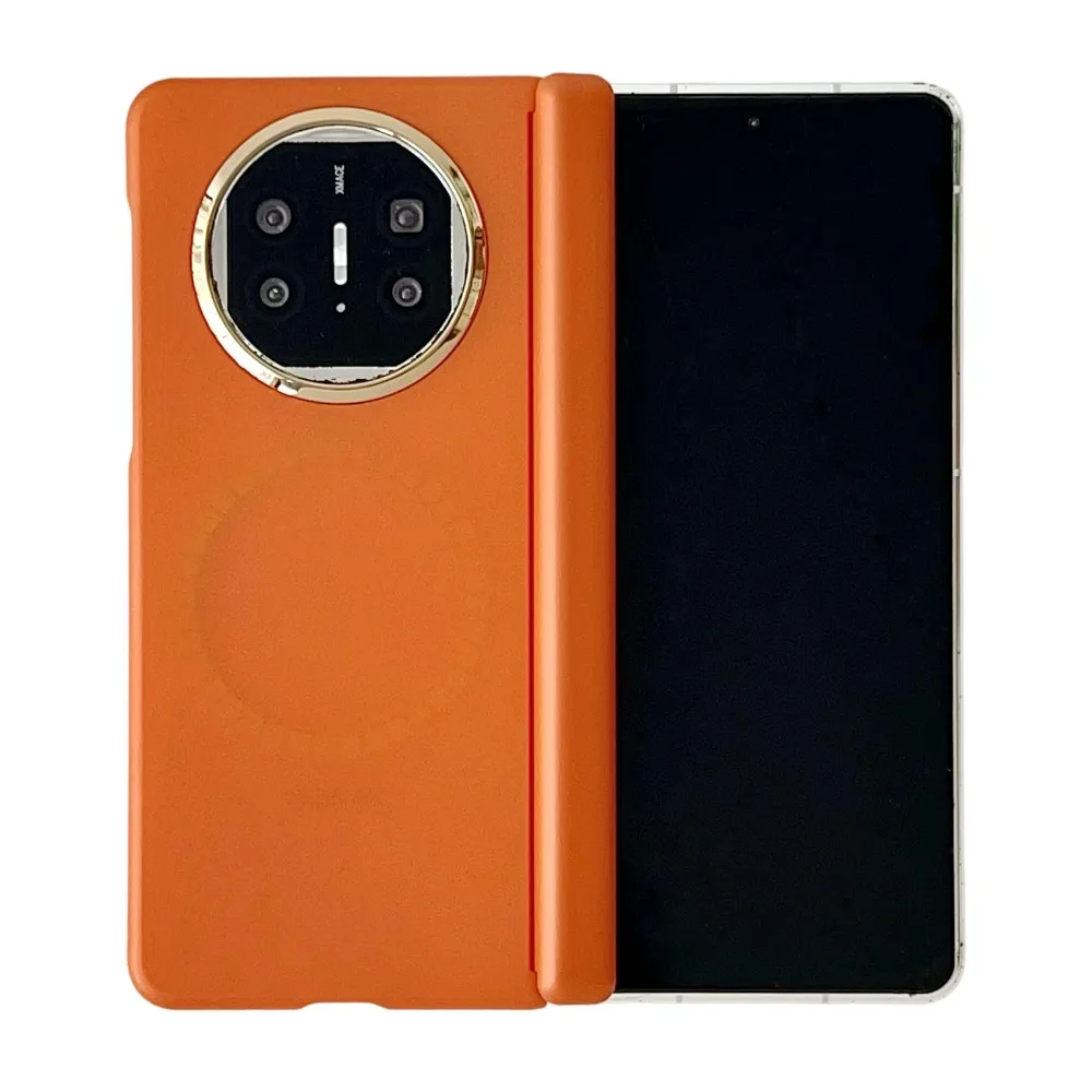 

Luxury Mirror Skin Feel Case For Huawei Mate X3 X5 Cover Full Body Shockproof Hinge Protection Stand Holder Phone Shell