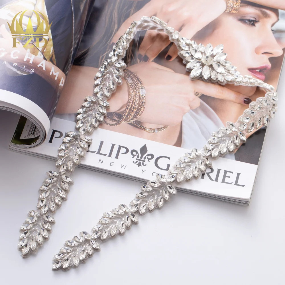 1pcs Rhinestone Bridal Belt Diamond Wedding Dress Belt Crystal Wedding Sash for Wedding Dress Accessories Patches for Clothing