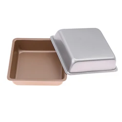 New 4Inch Mini Square Carbon Steel Baking Tray Pizza Cake Mold Non-Stick Bakeware Air Fryer Oven Tart Pan Kitchen Cooking Tool