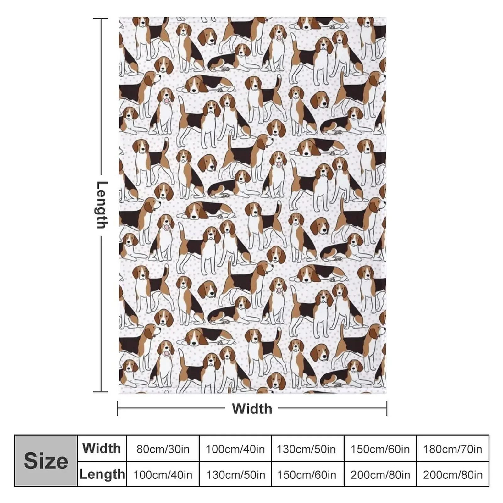 Cute beagle dog pattern Throw Blanket funny gift Luxury St Blankets