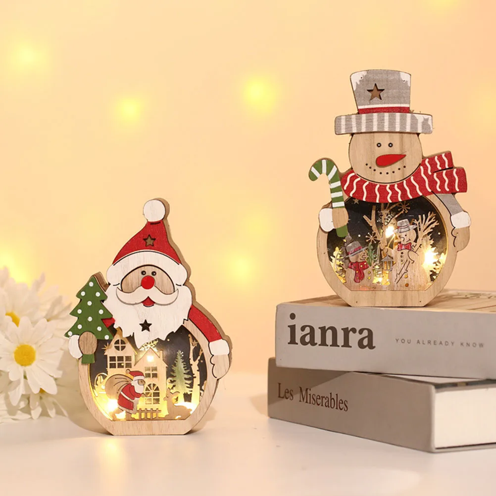 

LED Santa Luminous Xmas Decor Christmas nament for Christmas nament Desktop Home Xmas Party Festive Atmosphere
