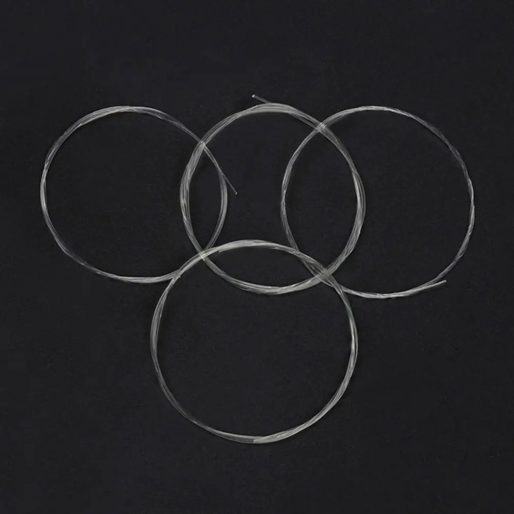 4Pcs Sturdy Nylon Ukulele Strings Breakage-Proof Durable Replacement Set Clear Sound Accessory Ukulele Strings