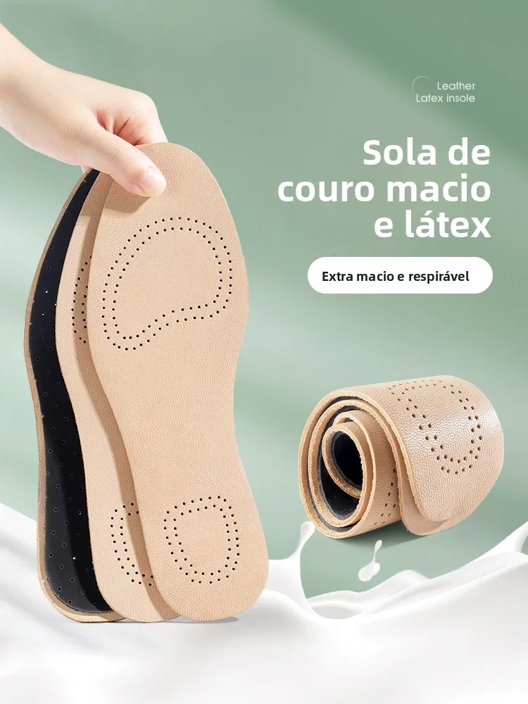 女性用ソフトボトムレザーシューズインソール　通気性・防臭・吸汗性　シングルシューズインソール　快適フィット　ラテックス製