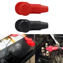 2Pcs Car Battery Terminal Boots Insulating Covers PVC Cable Lug Protector Cap Marine Rubber Battery Stud Protector Replacement