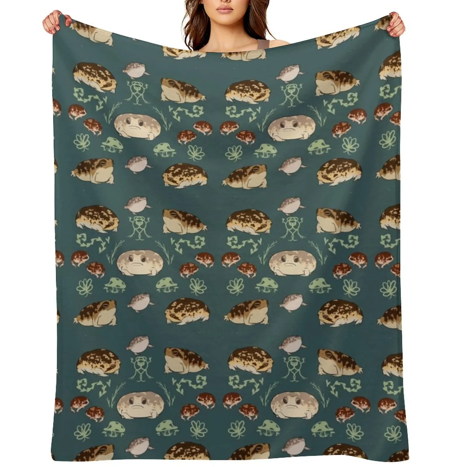 

Rain Frog Pattern Throw Blanket Extra Large Throw Hairys Designers Sleeping Bag Blankets