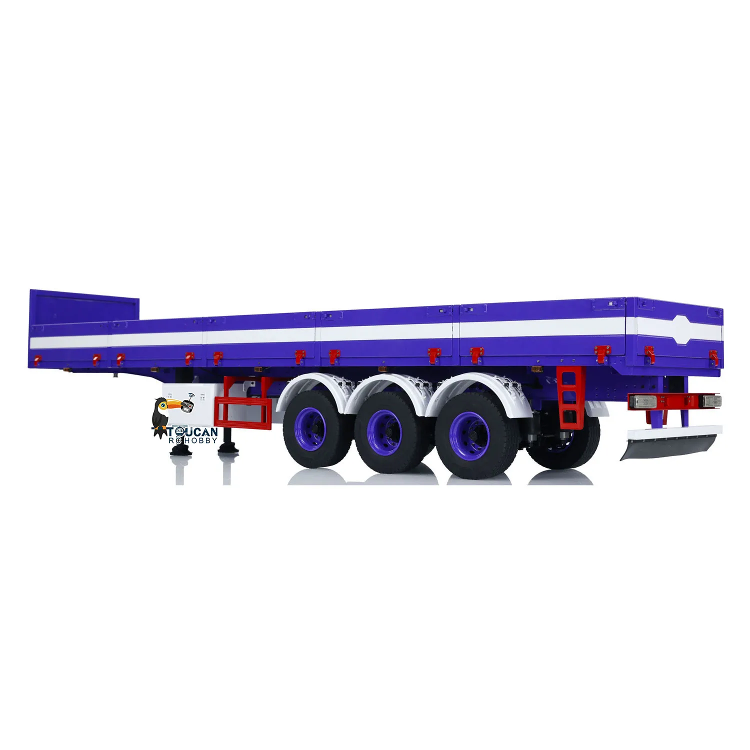 1/14 Metal Semi Trailer 3 Axles Spare Parts for Toys Remote Control Tractor Car RC Dump Trucks Vehicle Accessories THZH1996