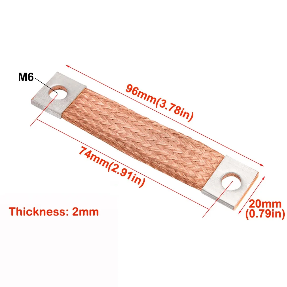 

New 230Ah 280Ah Battery Cells Connector 2mm M6 Posts Straps Copper Connecter Copper Busbar