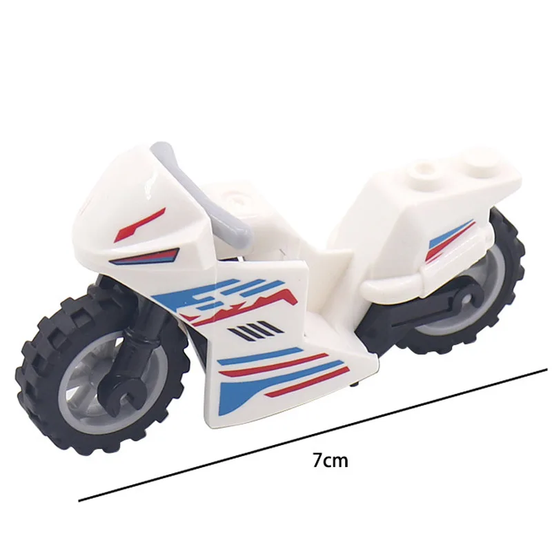 Armed Police Figures Military Building Blocks RacingTtraffic Police SWAT Escort Motorcycle Helmet Bricks MOC Toys For Kids J056