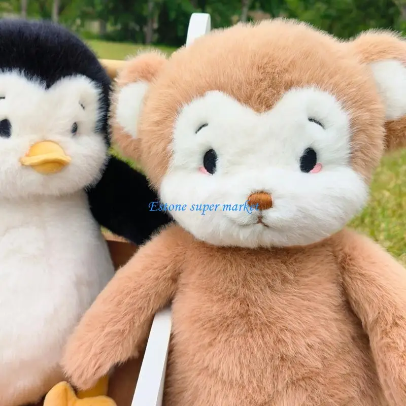 090B Khỉ Đáng Yêu Đồ Chơi Sang Trọng Búp Bê Với Bông Làm Đầy Ôm Búp Bê Người Bạn Đồng Hành Cho Giường Ghế Trang Trí Trẻ Tặng