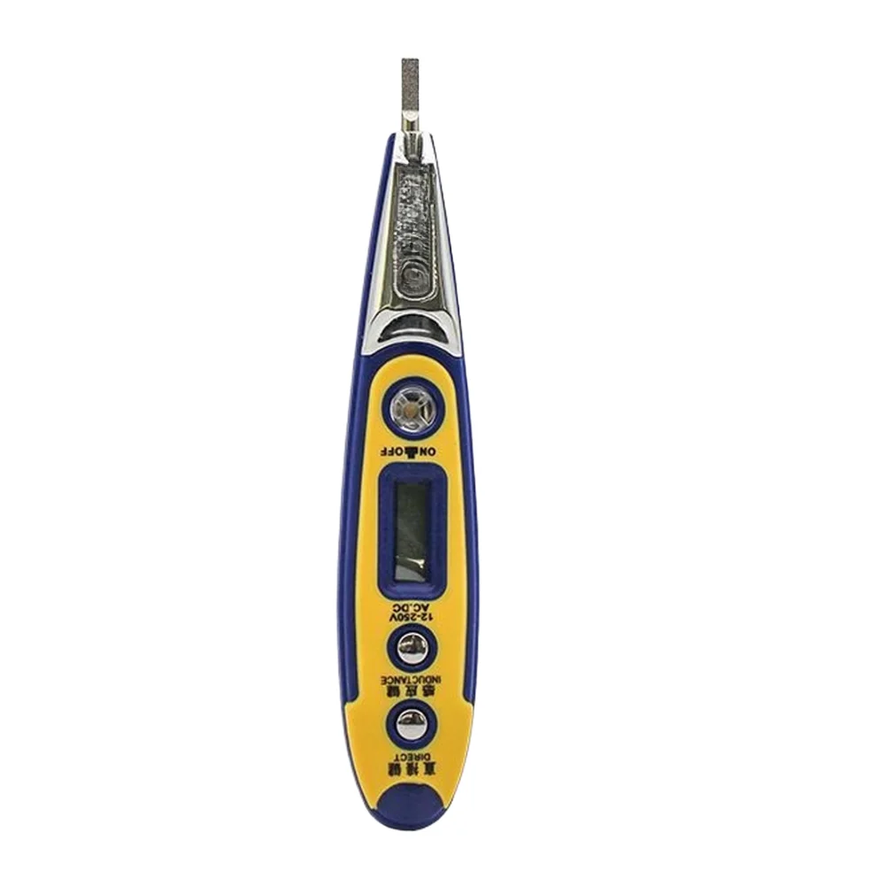 Voltage Detection Pen with LCD Screen Non for contact Technology and LED Light for 12 250V AC DC Live Circuit Confirmation