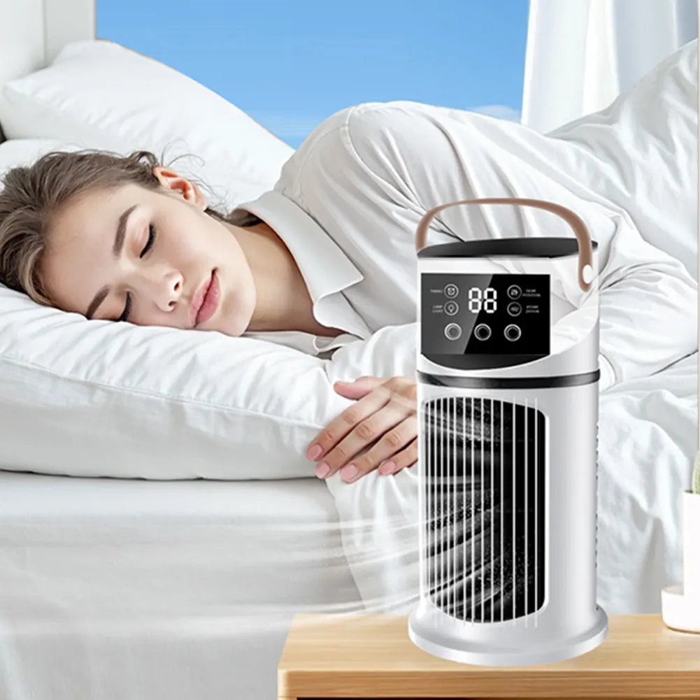 

Вентилятор водяного охлаждения с 9 скоростями, 8-часовой таймер, персональный вентилятор, настольный вентилятор для распыления, увлажняющий вентилятор, домашний портативный вентилятор для кондиционера