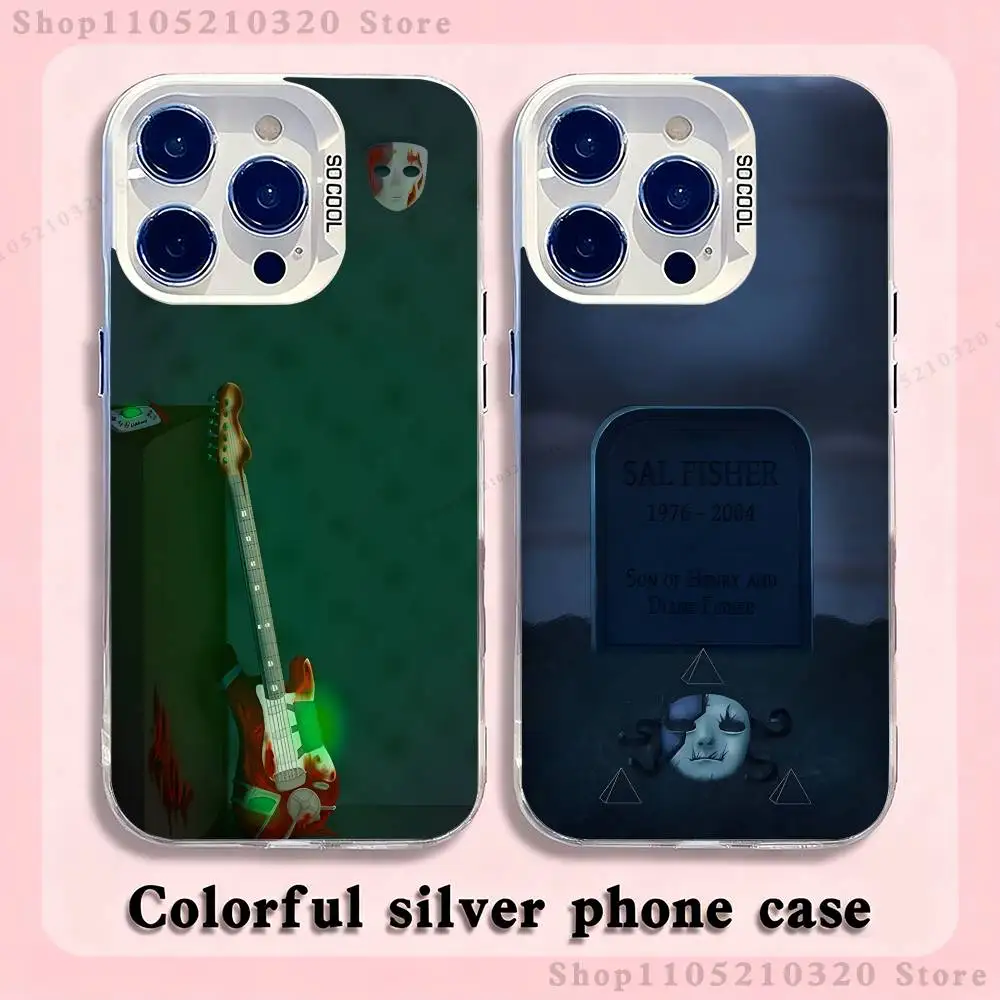 حافظة هاتف كارتون S-Sally Face SF لهاتف iPhone 17,16,15,14,13,12,X,8,Pro,Max,Plus,E,SE4,Air,Mini White IMD Matte