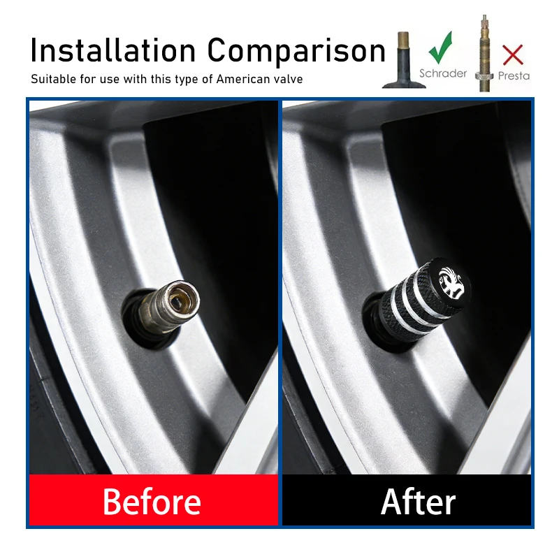 For Opel Car Wheel Caps Valve Stem Cap Tire Covers Aluminum Air Valve Tire Accessories Astra H K J G Corsa E D OPC Insignia B view 3