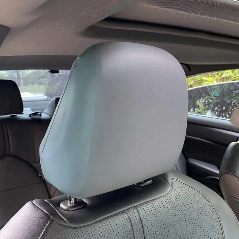 

Waterproof Elastic Anti-Dirty PU Leather Car Seat Headrest Cover Universal For Rear Front Car Interior Products Protective Cover
