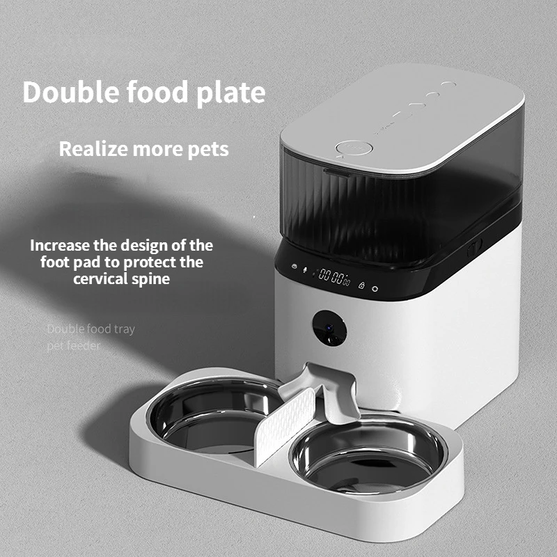 5L large-capacity pet automatic feeder intelligent timing feeding voice interactive puppy cat food dispenser