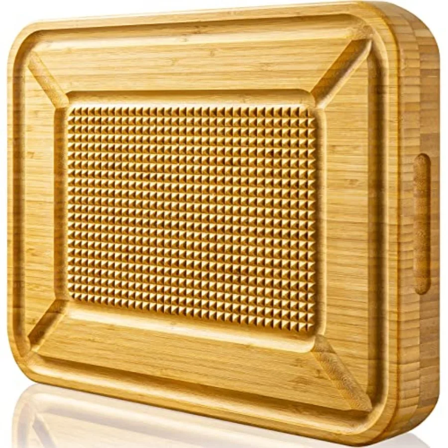 

Turkey Carving Board, Heavy Duty Meat Cutting Board for Thanksgiving Bamboo Wood Butcher Block Brisket Cutting Boards with Juic