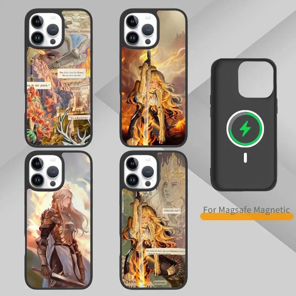 

T-Throne Of Glass A-Aelin G-Galathynius Phone Case For iPhone17,16,15,14,13 Plus,Pro Max Magnetic For Magsafe Wireless Charging