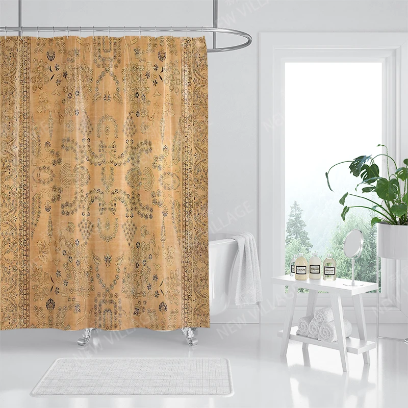 Waterproof fabric shower curtains Bathroom curtain accessories Bath curtain for shower 180x200cm 240*200 boho decoration vintage