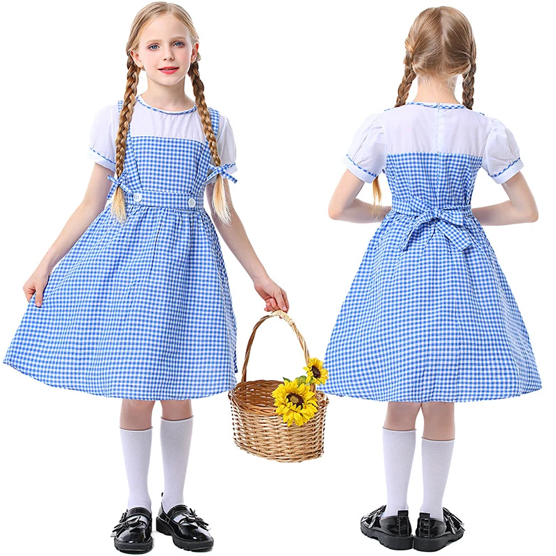 The Wizard of Oz Dorothy Costume Dress for Children Girls 4-12Y Umorden image 3