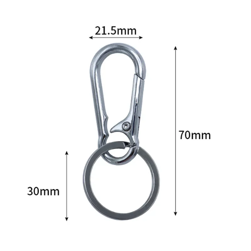 Unisex Key Chain Stainless Steel Gourd Buckle Carabiner Keychain Waist Belt Clip Keyring Anti-lost Ring Buckle Car Decor Gifts