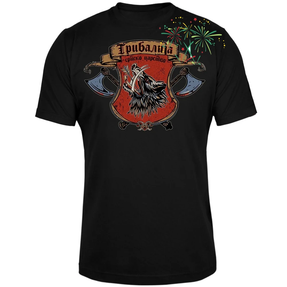 

Tribalija Serbian Empire T-Shirt 100% Cotton O-Neck Short Sleeve Casual Mens T-shirt Streetwear