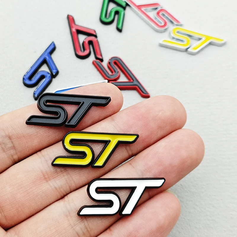 3D Metal Car Logo ST Steering Wheel Sticker Badge Emblem For Ford Focus 2 3 K2 MK3 MK7 Kuga Puma Explorer Fiesta Accessories view 4