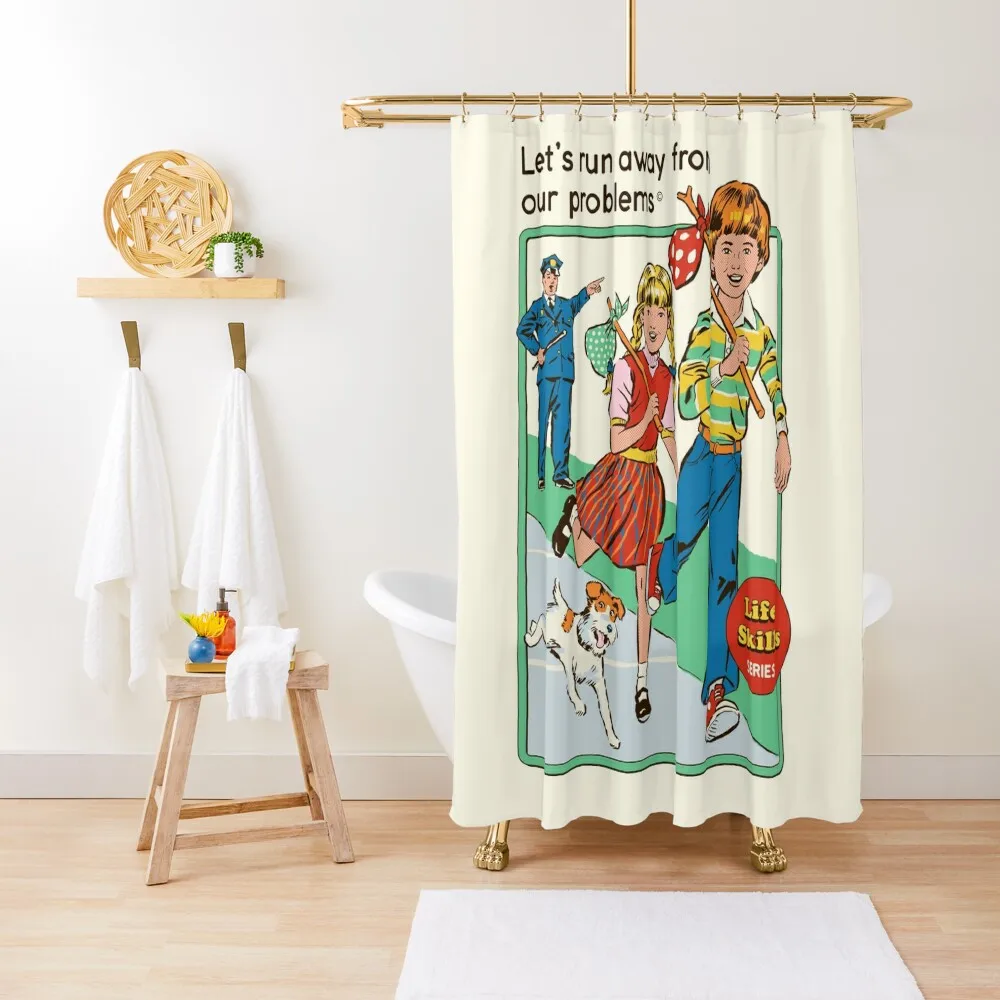 

Let's Run Away Shower Curtain Bathroom Deco Shower Bath Set For Bathroom Shower Set For Bathroom Curtain