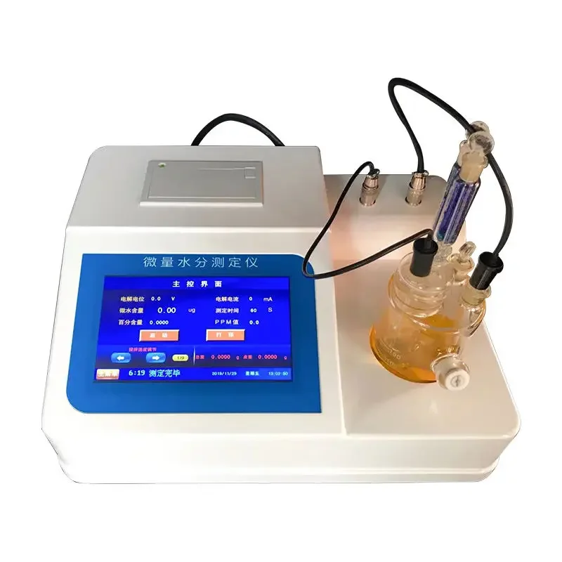 Automatic Oil Water Content Tester Moisture- Karl Fischer Coulometric Titrator Volumetric Test Method
