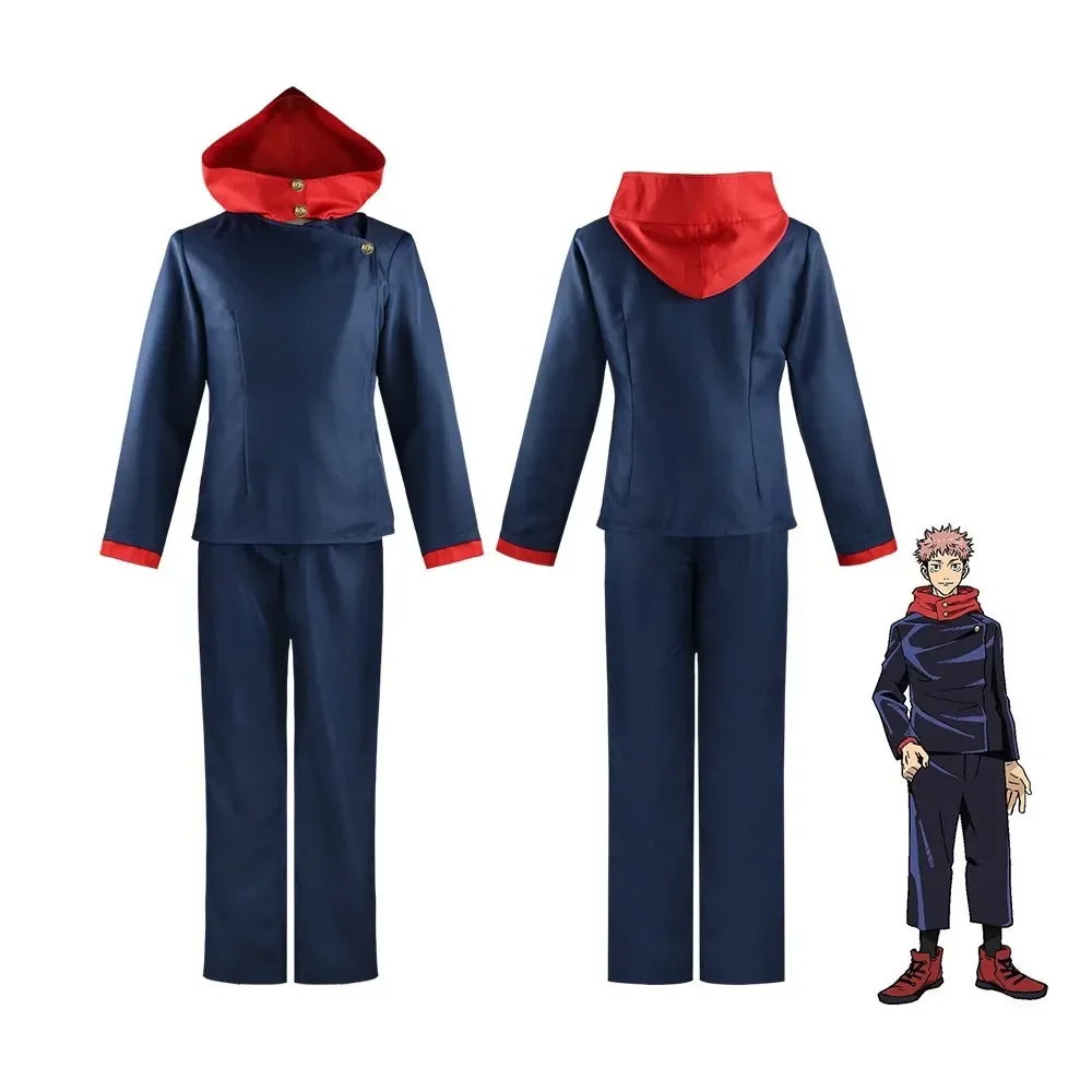 Anime jujutsu kaisen itadori yuji cosplay traje peruca jaqueta calças uniforme tóquio jujutsu alta ryomen sukuna cosplay das mulheres dos homens