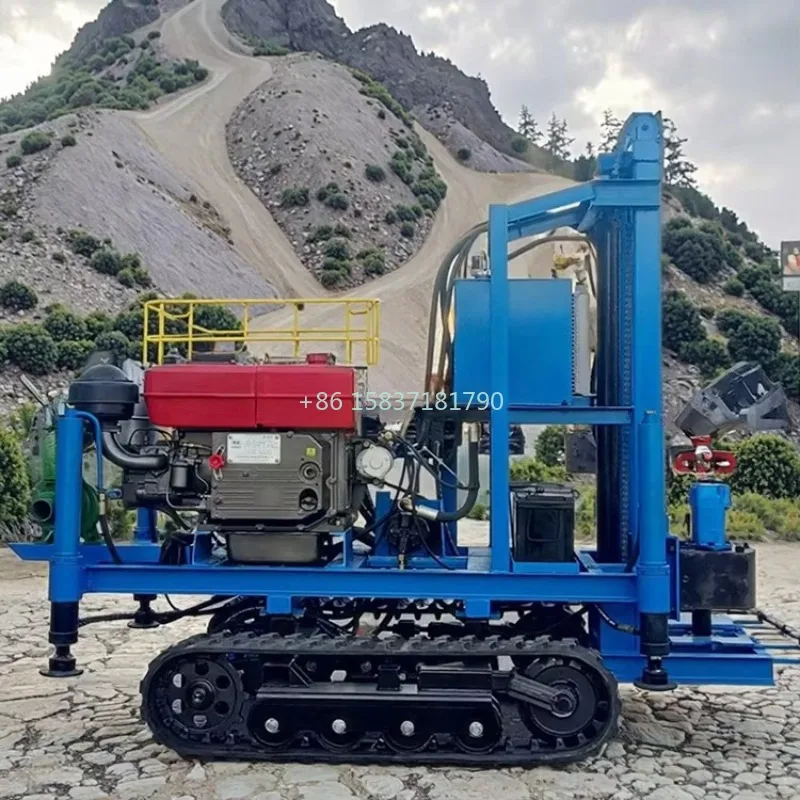 100 Meter Drilling Rig Machine Small Borehole Mini 200m Water Well Drill Rig Machine Crawler Chassis Drilling Rig for Mexico