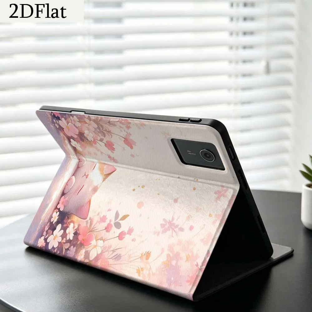 Cartoon Kitten Sunset Bed For Lenovo Xiaoxin Pad Pro Tab K11 K10 Y900 3rd Y700 P11 P12 11.5 12.7 8.8 Inch Tablet Case Gift