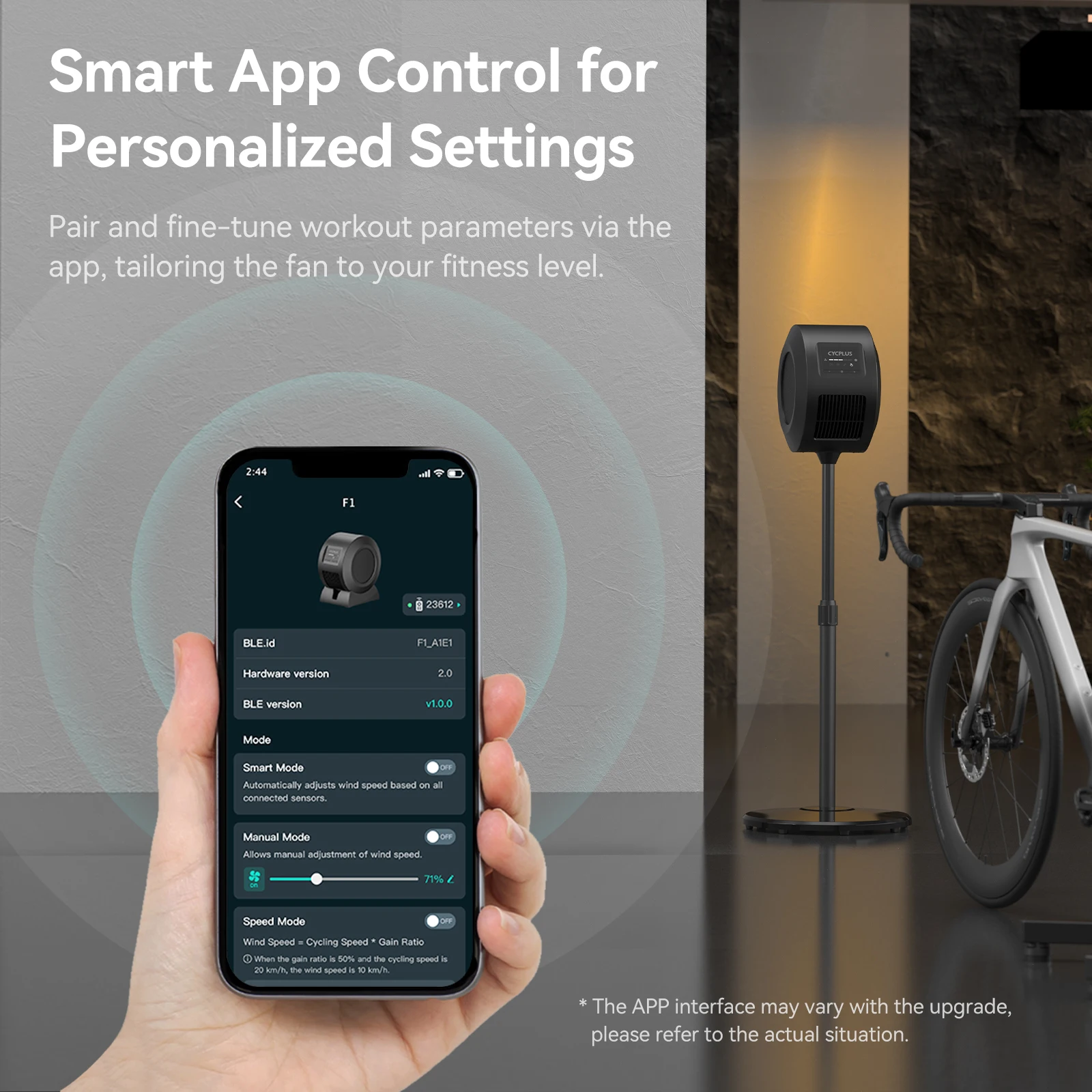 CYCPLUS Smart Fitness Fan for Bike Trainer