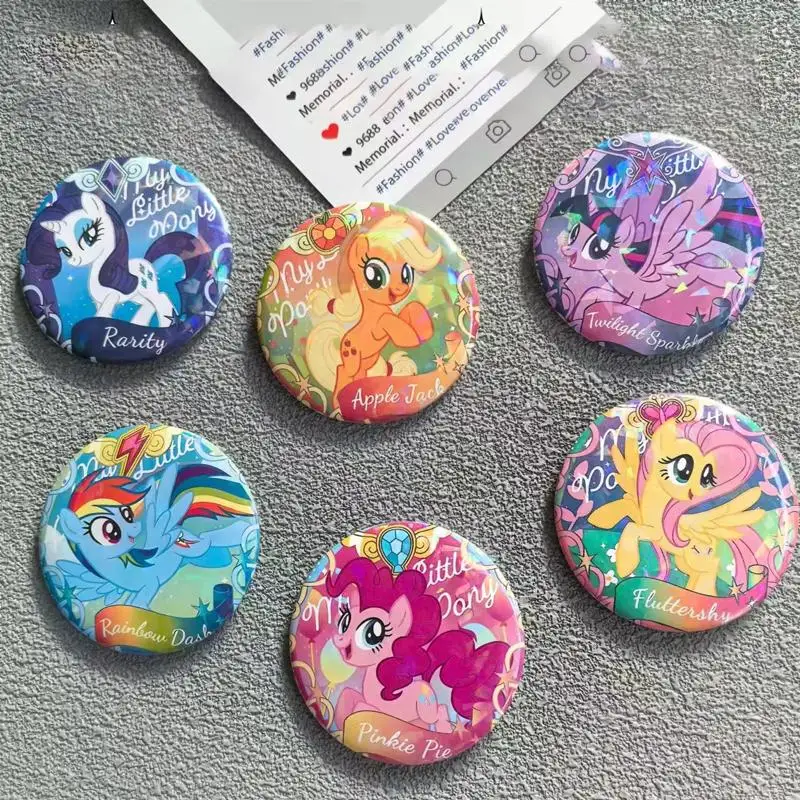 

Anime My Little Pony Rainbow Dash Twilight Sparkle Cute Kawaii Souvenir Pins Brooch Icon Badge Bags Figure Birthday Gifts