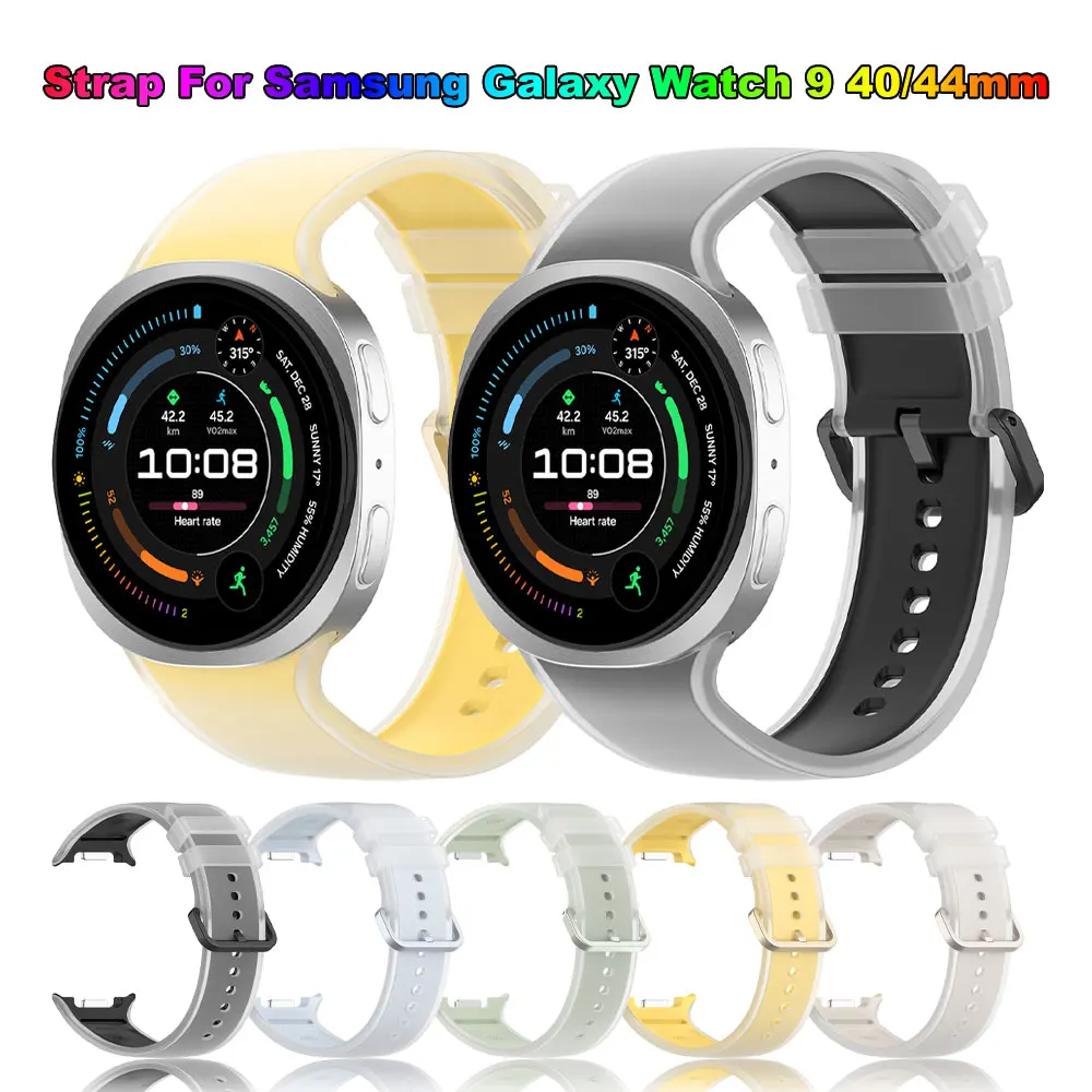 Official Watchband For Samsung Galaxy Watch 9 40/44mm Watch Silicone Bracelet Wristbands For Galaxy Watch 8/8 Classic Strap