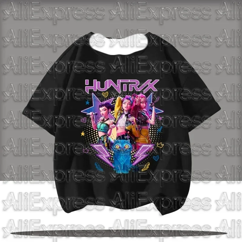 

MOTO Sleeved Harajuku Shirts Funny Graphic Tops Aesthetic Women Clothing Demon Hunters T-Shirt Casual Harajuku Short Sleeve