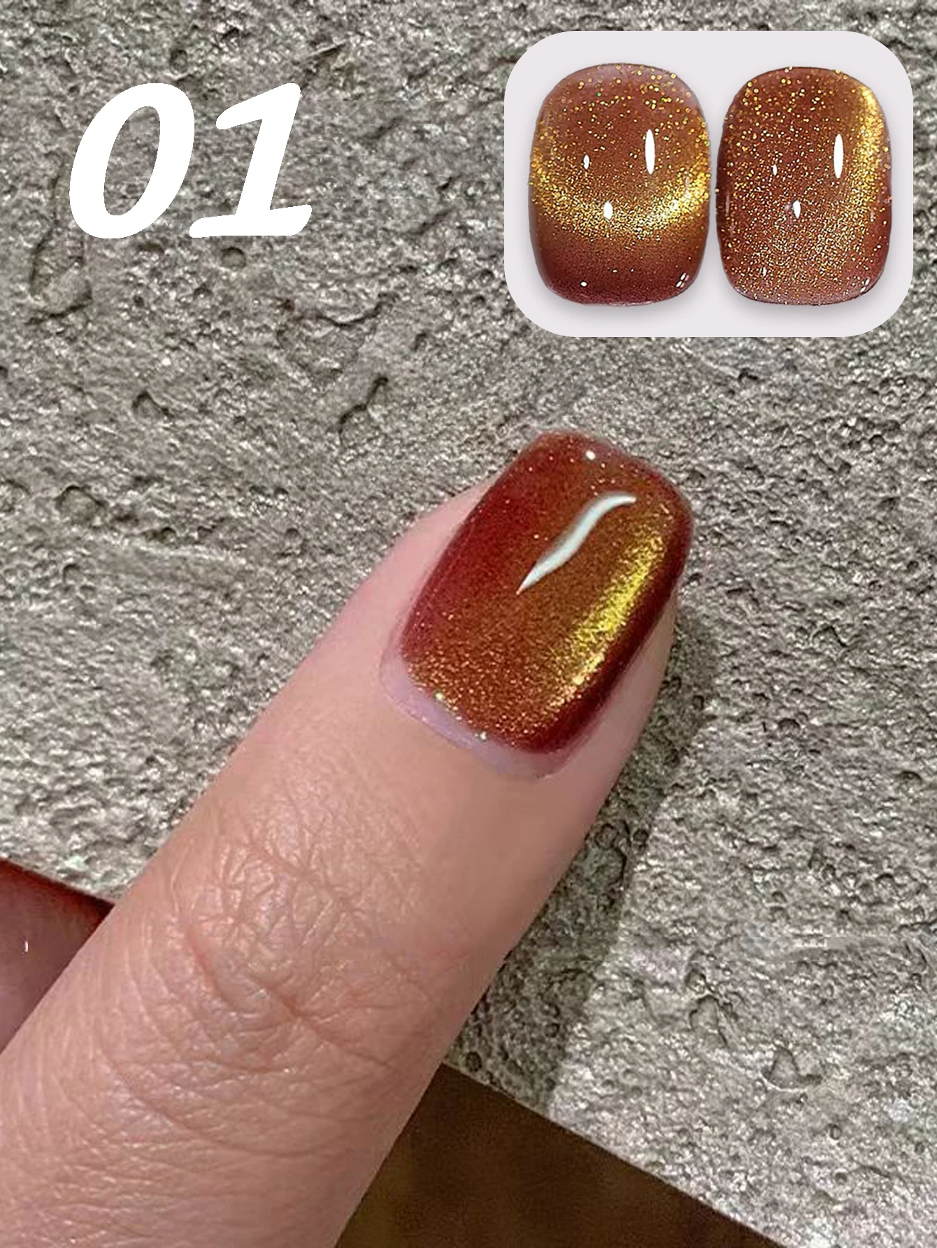 1 قطعة WS الخريف الشتاء العنبر القط العين هلام مسمار البولندية 2025 جديد شعبية تبييض لامعة الزجاج حبة هلام مسمار ملصقات الأظافر لوازم