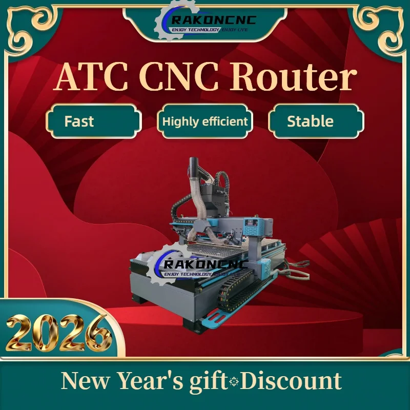 

CNC Wood Router with 9.0kw ATC Spindle Line Type Auto Tool Changer CNC Router for Woodworking