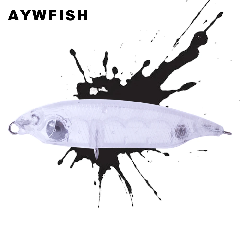 

AYWFISH 20 шт. 6 см 4 г неокрашенные бланки в форме гольяна плавающий прозрачный Воблер для окуня приманки для рыбы погремушки Жесткий Корпус для рыбалки сделай сам