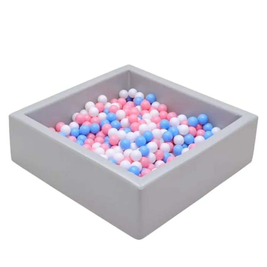 幼児用レザーフォームボールピット：防水ベビーボールピット、ソフトメモリーフォーム付き - プレイペン屋内外用大型ソフトプレイセット