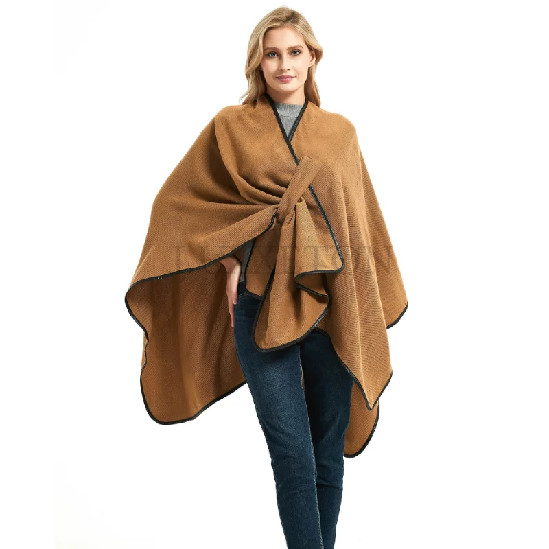 Women\'s Shawl Wrap Poncho Ruana Cape Open Front Sweater Cardigan for Fall Kimono Winter Holiday Ponchos for Women Capes