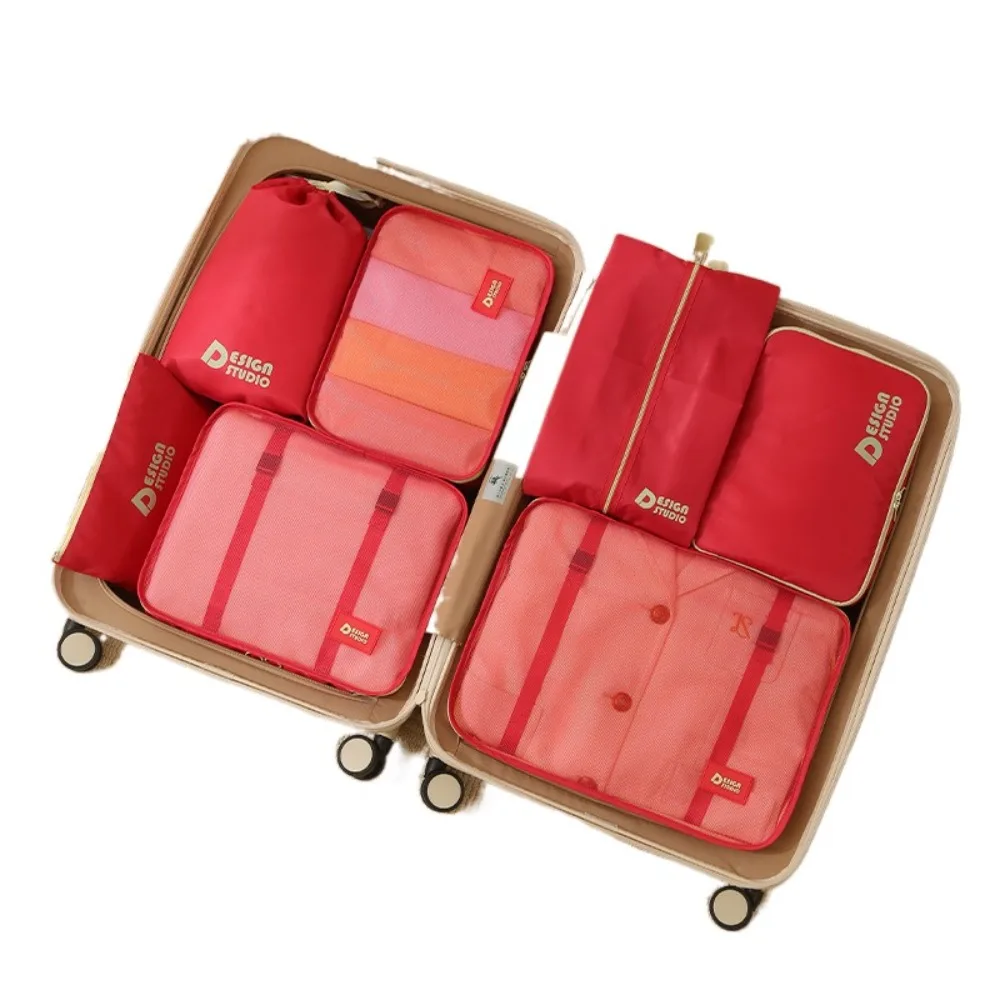 

7Pieces /Set Folding Travel Storage Bag Waterproof Space Saving Packing Cubes Bag Large Capacity Dampproof