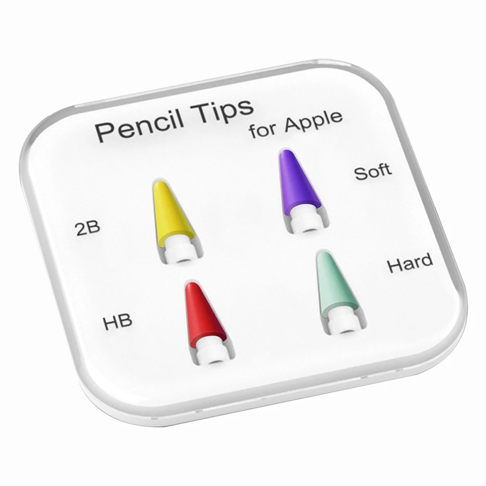 Peilinc Pen Tip Compatible with Apple Pencil Tips 1st & 2nd Generation Color Nib Double Layer Soft with Damping Nibs